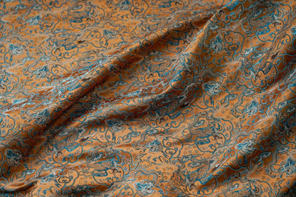 Handmade Silk Brocade Fabric: Chinese Song Dynasty Style, 59" Wide