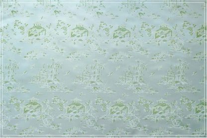 Tissu brocart « Rivière sur le festival de Qingming » : 140 cm de large, peinture chinoise, polyester