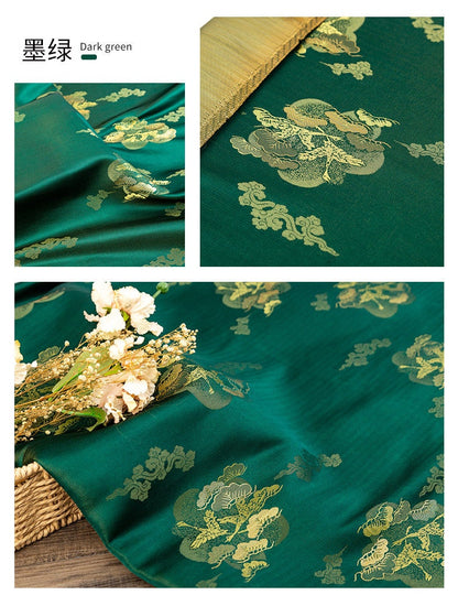Jacquard Crane Brocade Fabric: 59"W Rayon Cheongsam Qipao Material