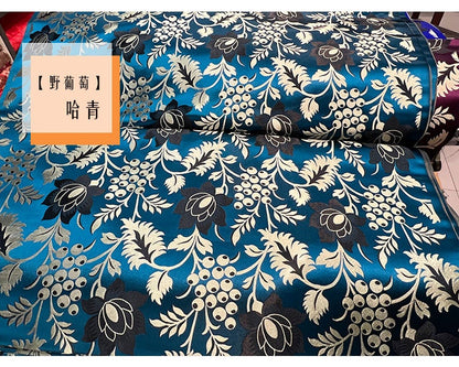 Tissu brocart chinois à motifs floraux : 75 cm de large, rayonne, pour la couture et l’ameublement