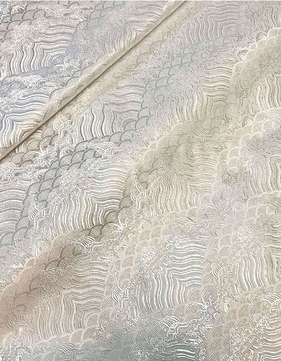 Silk Rayon Jacquard Brocade Fabric: Dressmaking & Upholstery (29.5"W)