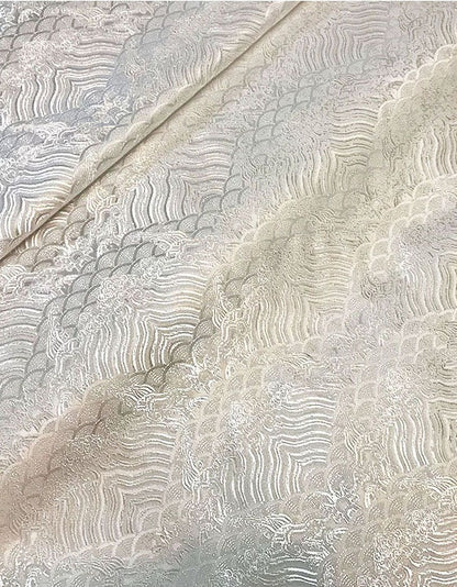 Silk Rayon Jacquard Brocade Fabric: Dressmaking & Upholstery (29.5"W)