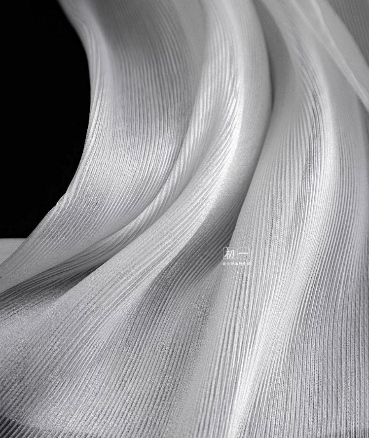 Pleated Hard Mesh Organza Fabric, 55" Wide, Stiff Texture