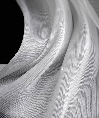 Pleated Hard Mesh Organza Fabric, 55" Wide, Stiff Texture