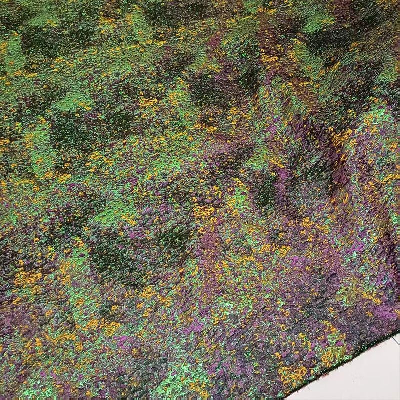 Reversible Jacquard Brocade Fabric with Oil Painting Effect & Metallic Threads, 56"Wide