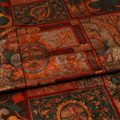 Tea Silk Satin Fabric: 59"W Vintage Style Upholstery, Costume, & Drapery