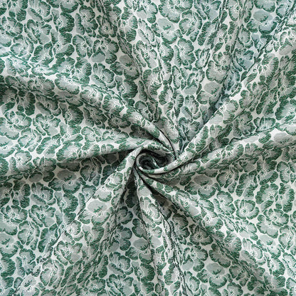 Tissu jacquard à motif floral en relief : mélange de rayonne bleu azur, 152 cm de large