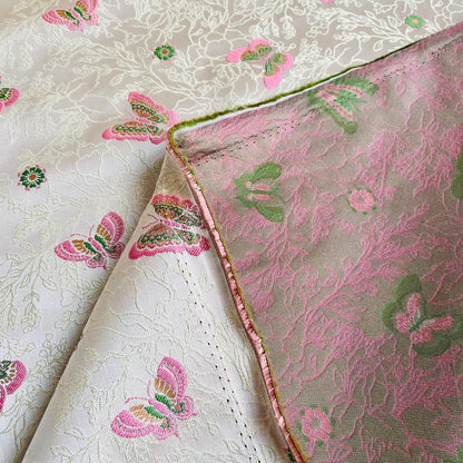 Butterfly Brocade Fabric: 59"W Mongolian Style Polyester Gown Material