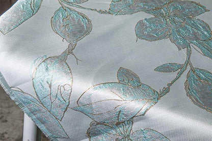 Floral Gold Thread Jacquard Fabric: 3D Designer Sewing Material