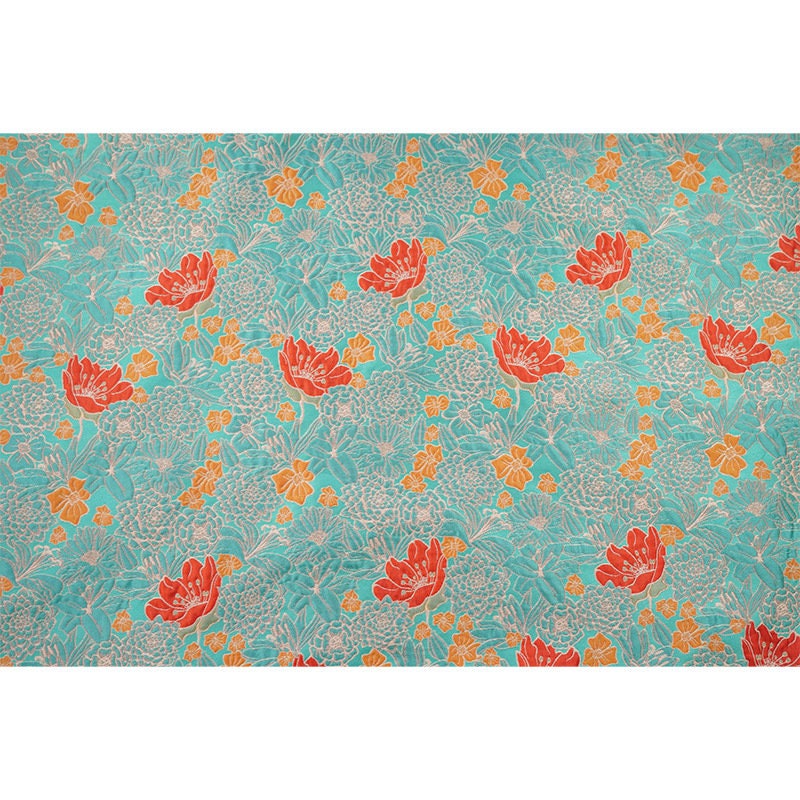 Tissu jacquard tissé à motif floral : rayonne polyester gaufrée en 3D, réversible