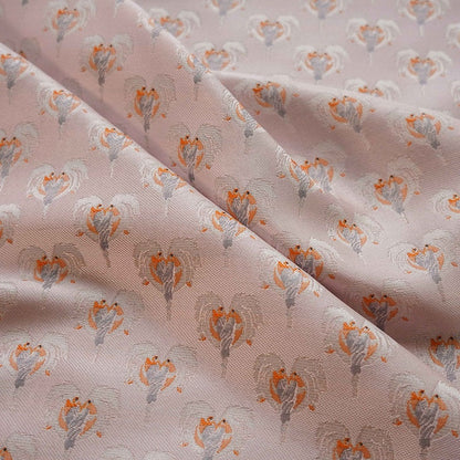 Tissu brocart rose ange : 150 cm de large, tissu de décoration pour costumes, vendu au mètre