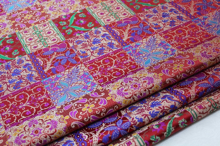 Patchwork Brocade Fabric: Mongolian Tibetan Gown Material, 29"W