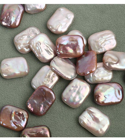 Perles carrées baroques en perles : Création de bijoux DIY à haute brillance
