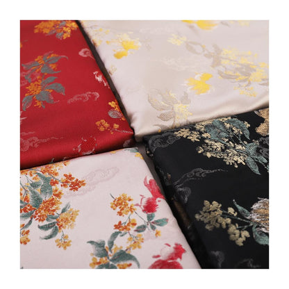 Floral Silk Brocade Fabric: 59"W Upholstery, Costume, & Decor