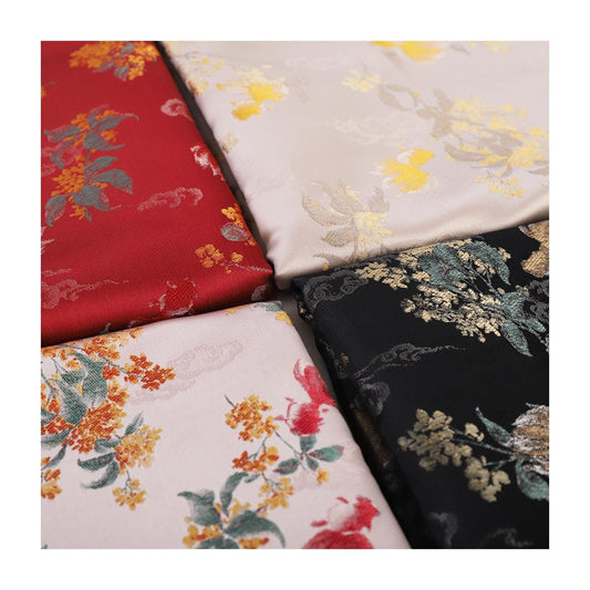 Tissu brocart de soie à motif floral : 150 cm de large – Ameublement, costumes et décoration