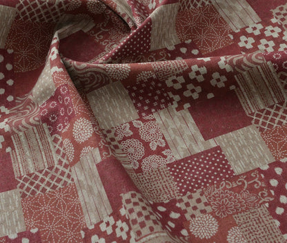 Japanese Patchwork Fabric: Cotton Linen Blend, Sewing Material (57" Wide)