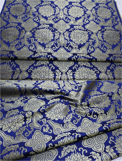 Lotus Brocade Fabric: Chinese Qipao Cheongsam Sewing, Upholstery (29" Wide)