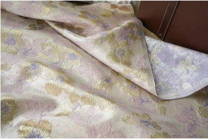 Gold Thread Jacquard Fabric: Retro Upholstery, Costume, & Decor
