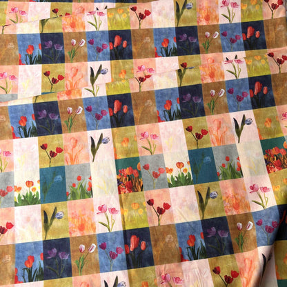 Floral Cotton Fabric: 1940s Style Print, 58" Wide, Quilting Sewing