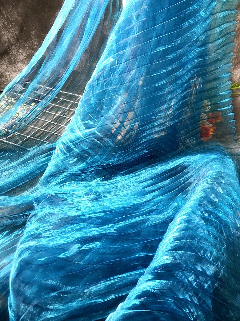 Mermaid Water Reflective Organza Fabric: 57" Wide Stiff Texture