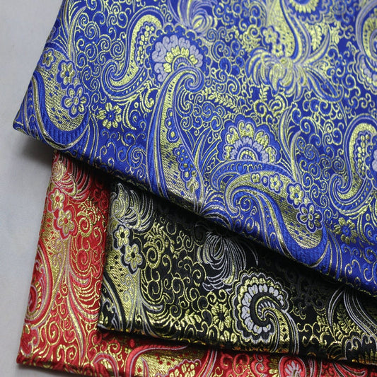 Tissu brocart satiné : revêtement floral, Cheongsam Qipao (largeur 29,5")
