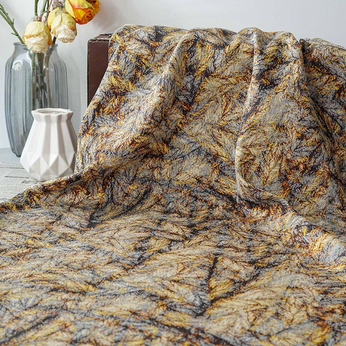 Abstract Marble Jacquard Fabric ��� Color-Woven Fashion Dress Fabric for Gowns, Evening Wear, Couture Sewi"Wide