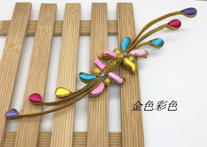 Grandes attaches de couture, nœuds décoratifs en queue de phénix, bouton brandebourg de cheongsam