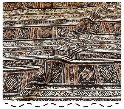Ethnic Striped Cotton Fabric: Sewing Material (56" Wide)