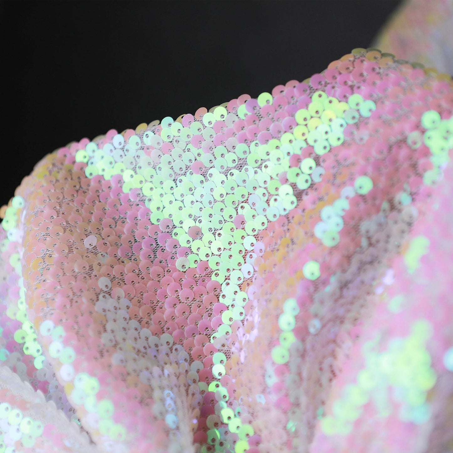 Pink Fish Scale Sequins Fabric: 53"W Symphony Gradient Polyester