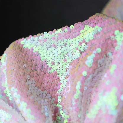 Pink Fish Scale Sequins Fabric: 53"W Symphony Gradient Polyester