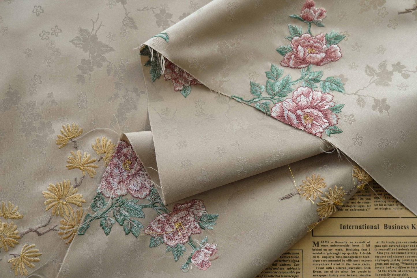 Floral Embroidery Brocade Fabric: 59" Emperor Tibetan Style