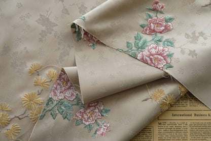 Floral Embroidery Brocade Fabric: 59" Emperor Tibetan Style
