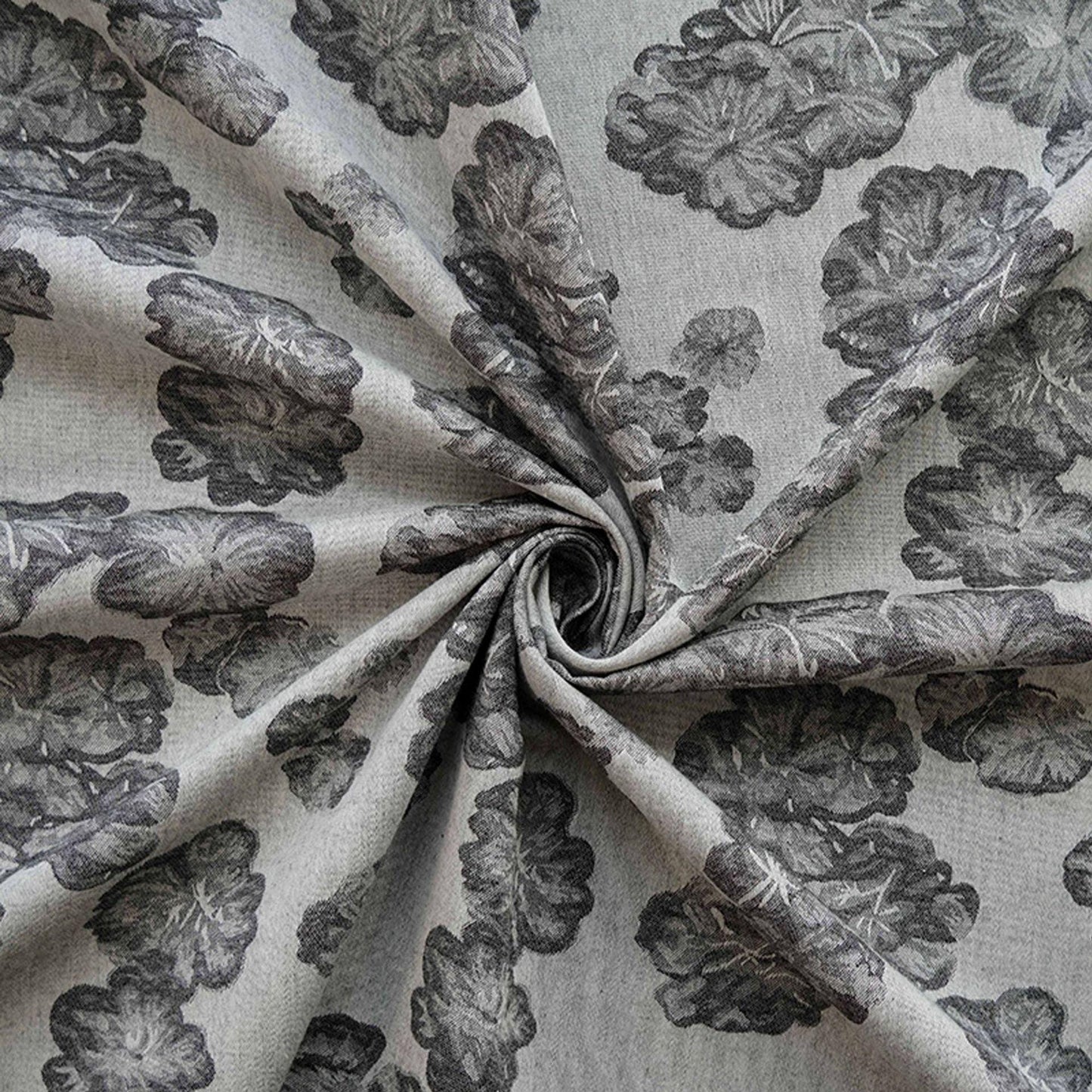 Floral Japanese Cotton Fabric: Soft Kimono Upholstery Drapery (55"W)