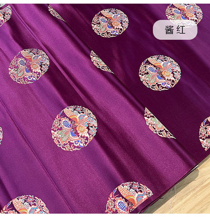 Butterfly Brocade Fabric: Multicolor Silk Rayon Blend, 29.5" Wide