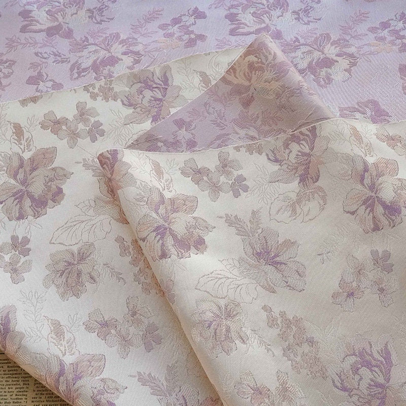 Floral Brocade Rayon Fabric: Chinese Cheongsam Sewing Material