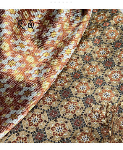 Floral Silk Brocade Fabric: Song Chinese Style, 57"/29"W