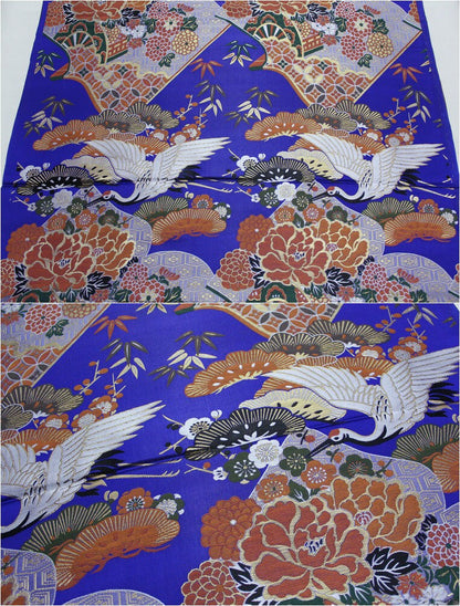 Crane Jacquard Satin Fabric: Japanese Style Sewing & Upholstery