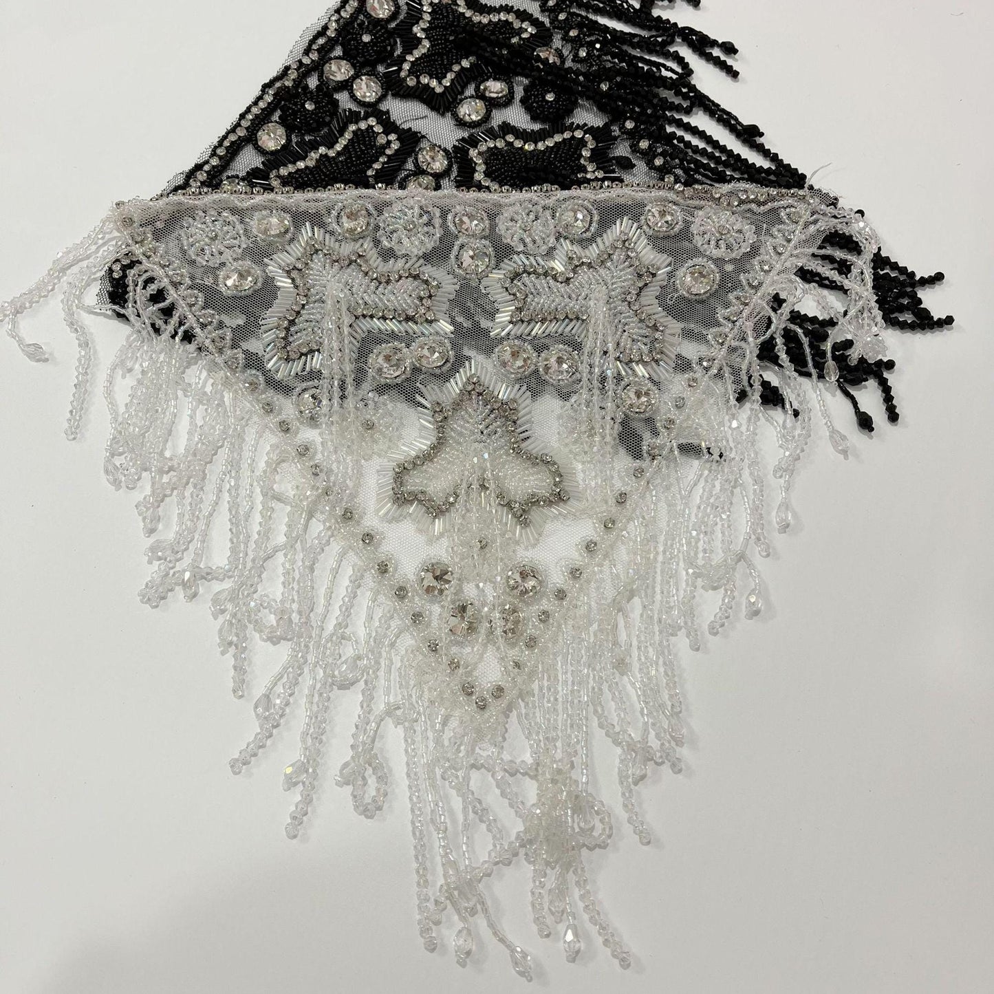 Embroidered Sequin Lace Trim: Light Ivory Bridal Wedding Veil, DIY Accessories