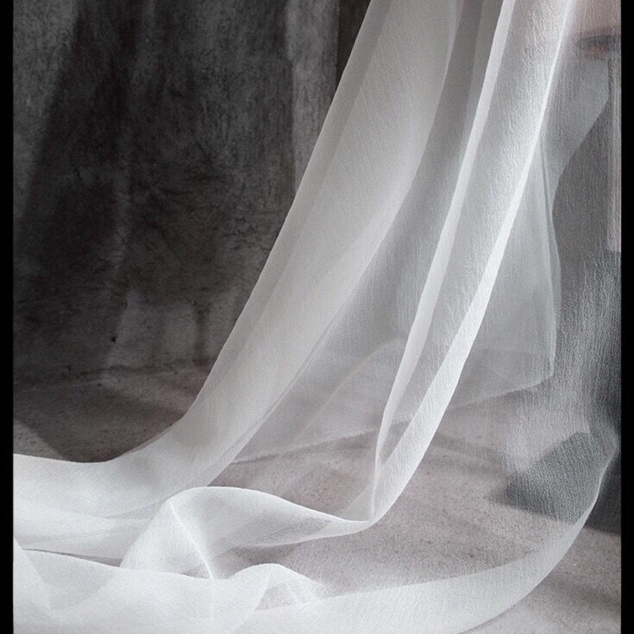 Pleated Polyester Fabric: Solid Color Veil, Costume & Wedding Decor, 59"W