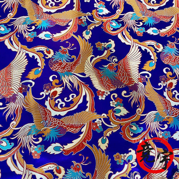 Phoenix Brocade Fabric: Chinese Style Rayon, Tibetan Gown Robe, 59"W