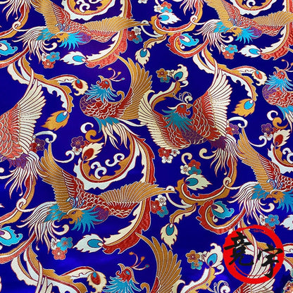 Phoenix Brocade Fabric: Chinese Style Rayon, Tibetan Gown Robe, 59"W