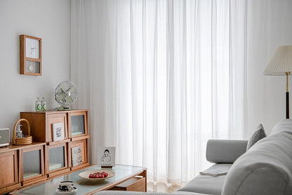 Store vénitien japonais 110 po H - Tissu : Rideau en polyester blanc transparent