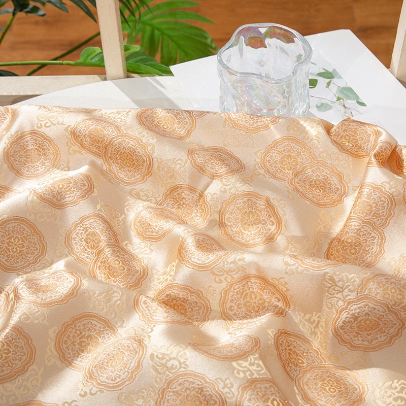 Tissu brocart de soie de 150 cm de large : matériel de couture pour robe impériale et cheongsam