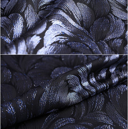 Gold Feather Jacquard Brocade Fabric: 60" Wide Sewing & Upholstery
