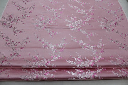 Plum Blossom Silk Brocade Fabric: Multicolored Cheongsam Qipao Material
