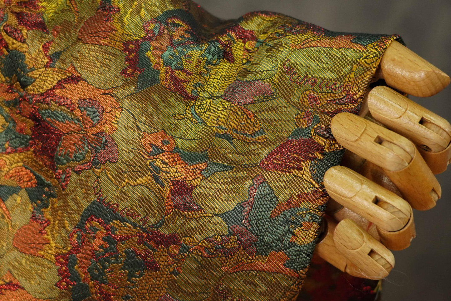 Dunhuang Pattern Silk Brocade Fabric: Emperor Tibetan Style, Upholstery & Costume