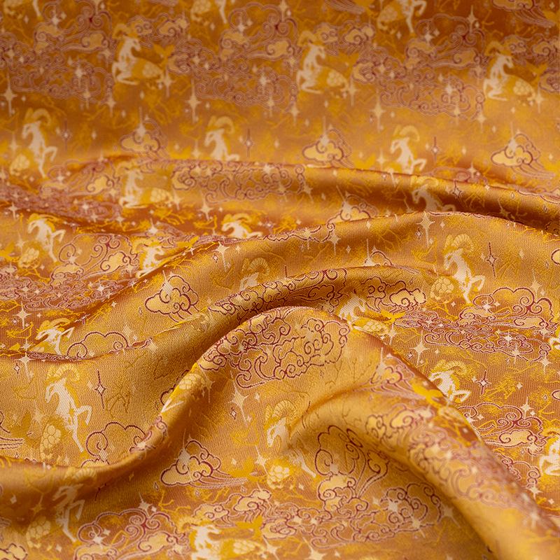 Tissu brocart chinois : mélange de rayonne de 150 cm de large pour cheongsam et décoration