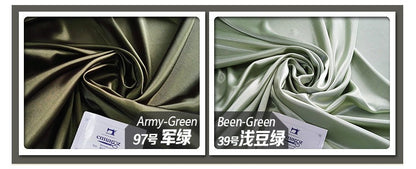 Tissu satin de soie : 53 couleurs, 150 cm de large, tissu de luxe pour robes