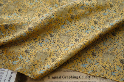 Pisces Fish Brocade Fabric: 58"W Chinese Style Sewing Material