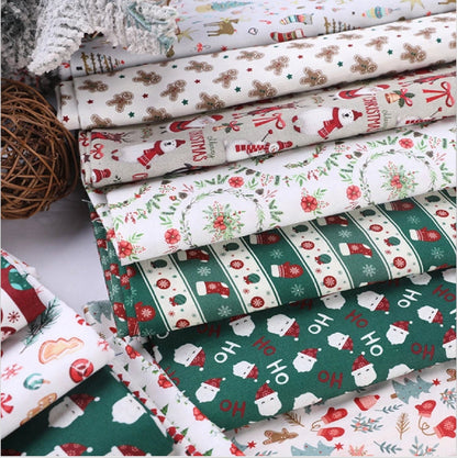 Christmas Santa 'Ho Ho' Print Cotton Fabric: Holiday Sewing, Costume, Decor
